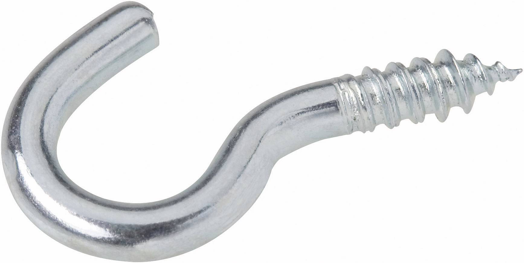 TOOLCRAFT 828108 Schraubhaken, gebogen 50 mm Stahl verzinkt 50 St.