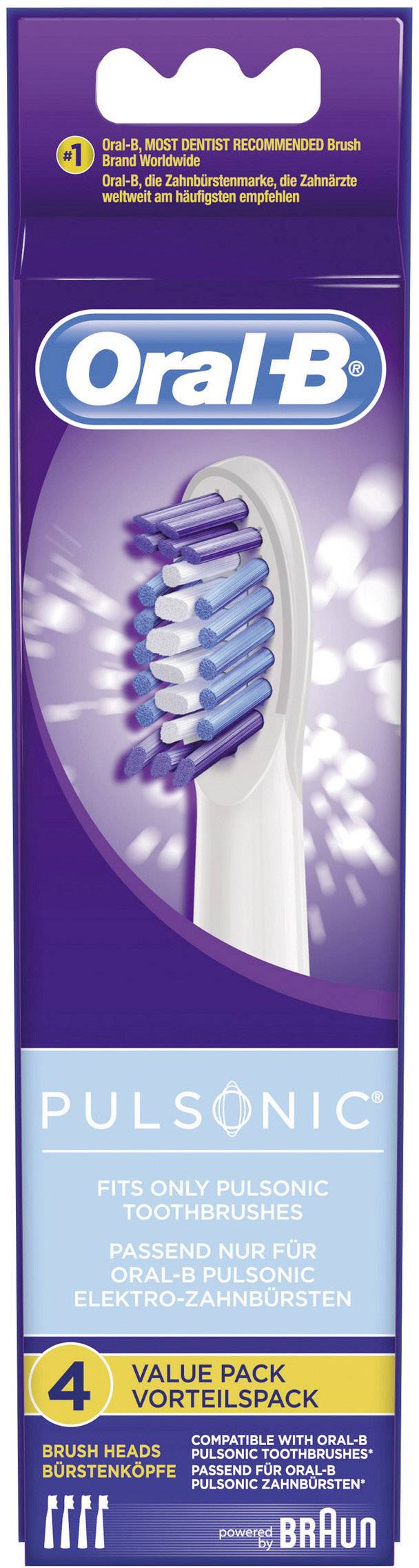 Oral-B Pulsonic Aufsteckbürsten für elektrische Zahnbürste 4 St. Weiß