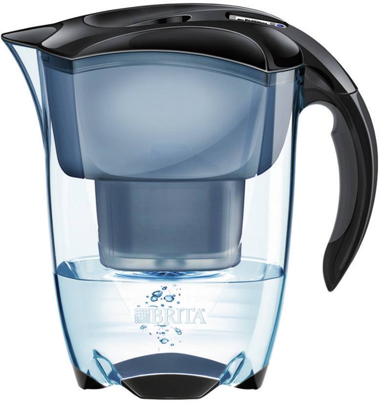 Brita Tisch-Wasserfilter Elemaris Cool Meter Schwarz, Transparen