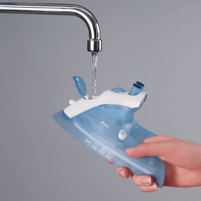 SEVERIN Dampfbügeleisen BA 3256, 2400 Watt, weiß / blau (96270054)