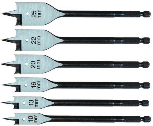 C.K T2942P Holz-Fräsbohrer-Set 6teilig 10 mm, 13 mm, 16 mm, 20 mm, 22 mm, 25 mm 1/4 (6.3 mm) 1 Set