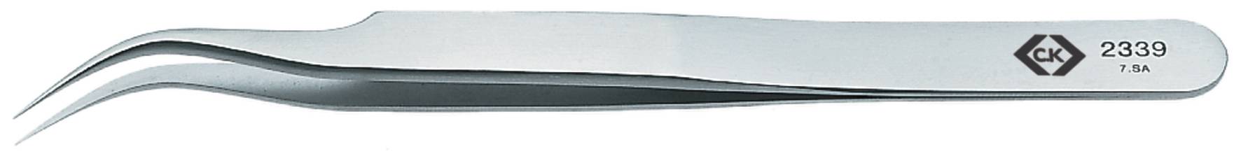 C.K T2339 Präzisionspinzette 7 SA Sichelspitze, gebogen 55° 110 mm