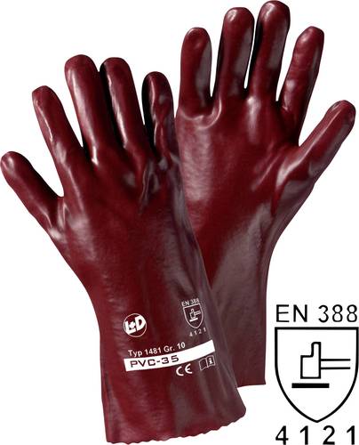 L+D PVC 1481 PVC Arbeitshandschuh Größe (Handschuhe): 10, XL EN 388 CAT II 1 Paar