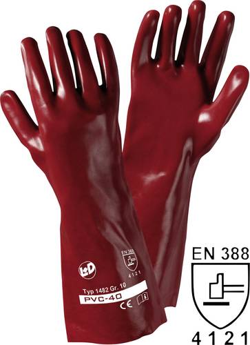 L+D PVC 1482 PVC Arbeitshandschuh Größe (Handschuhe): 10, XL EN 388 CAT II 1 Paar