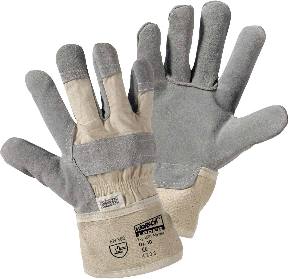 Leipold Doehle 1501 Master Rindspaltleder Arbeitshandschuh Größe (Handschuhe): 10, XL EN 388 CAT II 1 Paar