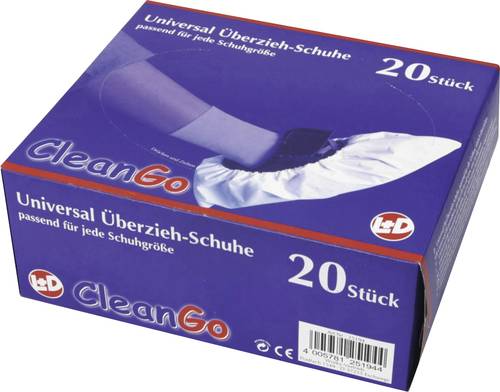CleanGo L+D 25194 Überziehschuhe Größe=Unisize Weiß
