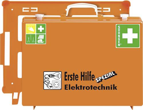 Söhngen 0360113 Erste-Hilfe-Koffer Elektrotechnik DIN 13 157 + Erweiterungen 400 x 300 x 150 Orange