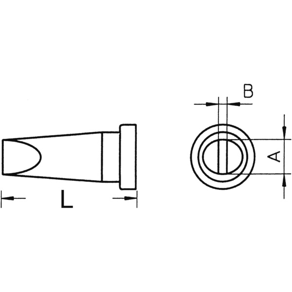 Weller LT-B Panne de fer à souder forme de burin, droite Taille de la panne 2.4 mm Contenu 1 pc(s)