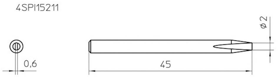 Weller 4SPI15211-1 Lötspitze Meißelform Spitzen-Größe 2 mm Inhalt 1 St.