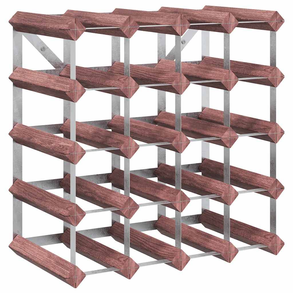 vidaXL Weinregal für 20 Flaschen Braun Massivholz Kiefer