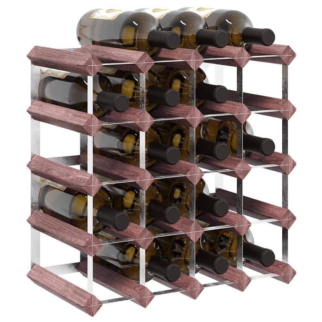vidaXL Weinregal für 20 Flaschen Braun Massivholz Kiefer