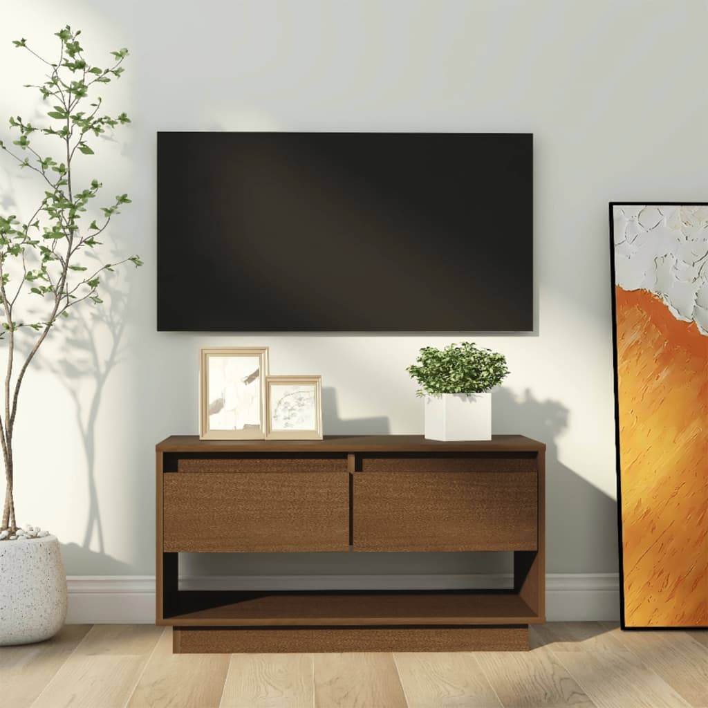 vidaXL TV-Schrank Honigbraun 74x34x40 cm Massivholz Kiefer