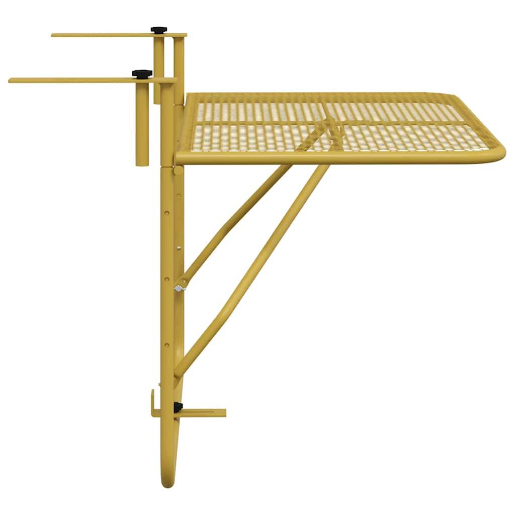 vidaXL Balkontisch Golden 60x40 cm Stahl
