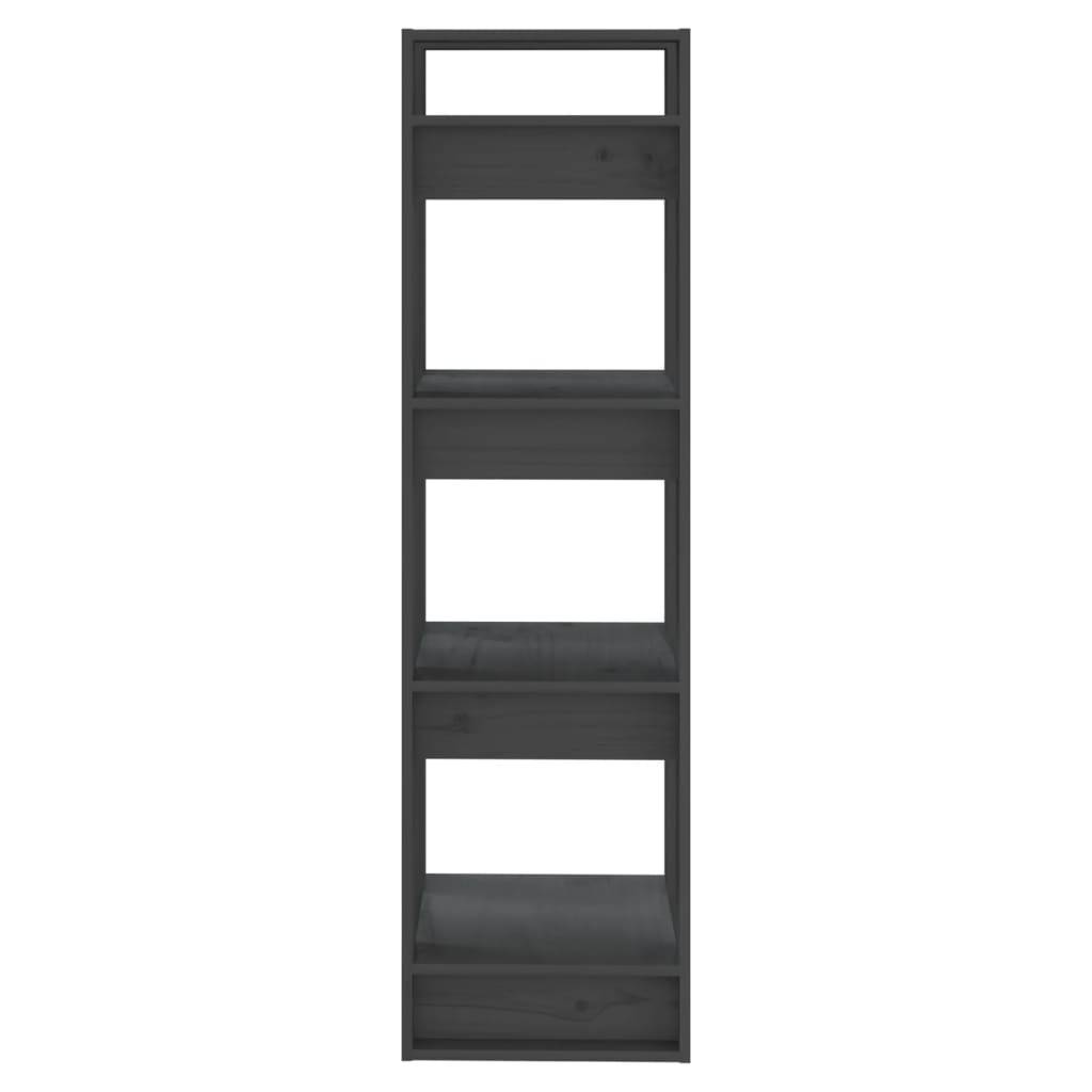 vidaXL Bücherregal/Raumteiler Grau 41x35x125 cm Massivholz Kiefer