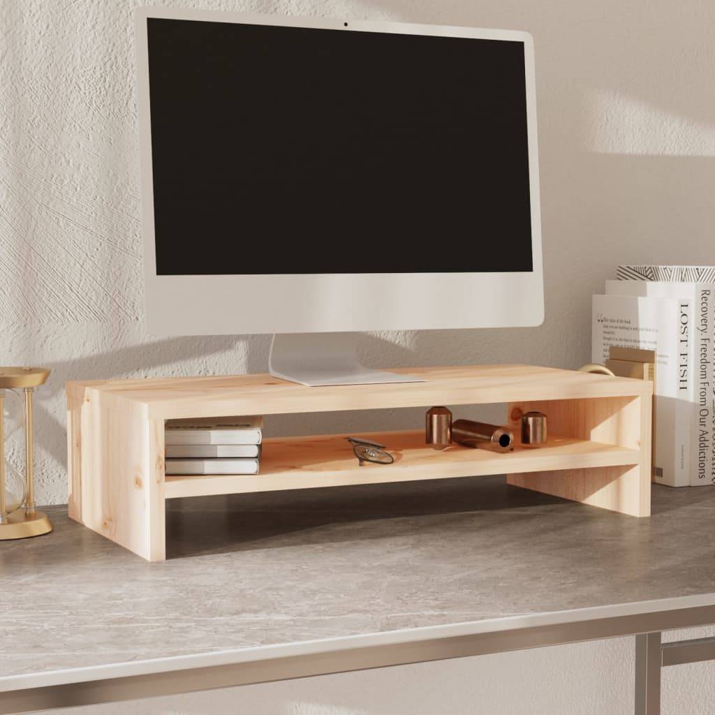 vidaXL Monitorständer 50x24x13 cm Massivholz Kiefer