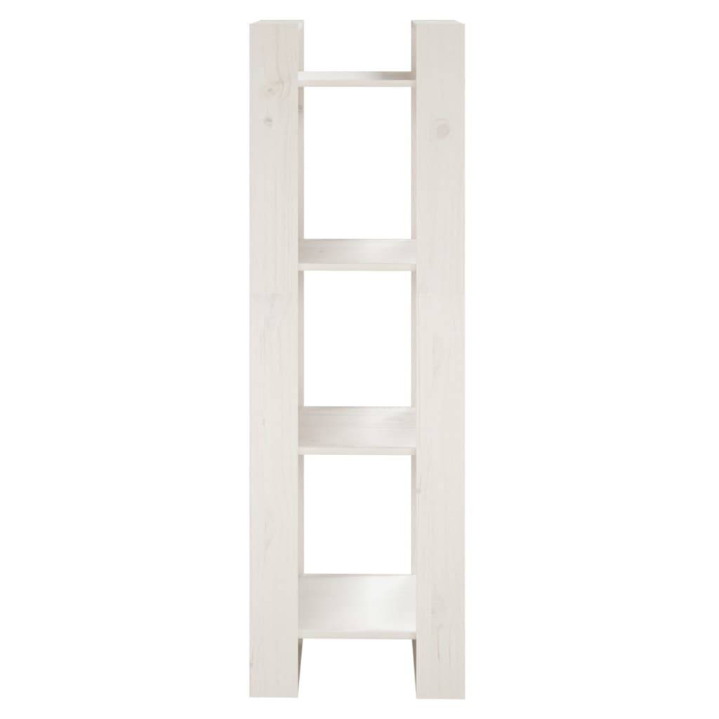 vidaXL Bücherregal/Raumteiler Weiß 41x35x125 cm Massivholz Kiefer
