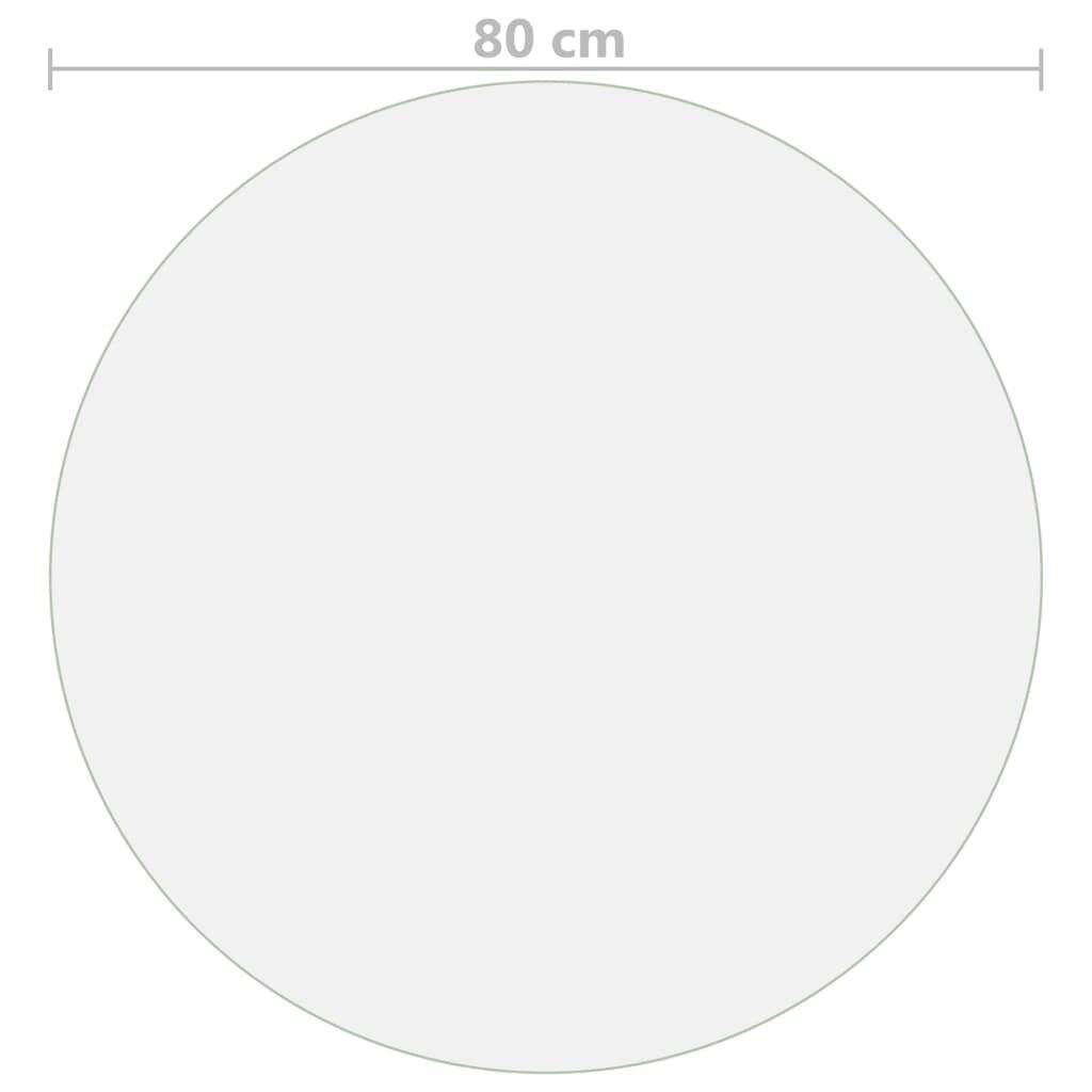 Tischfolie Transparent Ø 80 cm 2 mm PVC