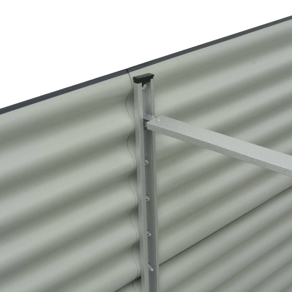 Pflanzkübel Grau 400 x 80 x 81 cm Verzinkter Stahl
