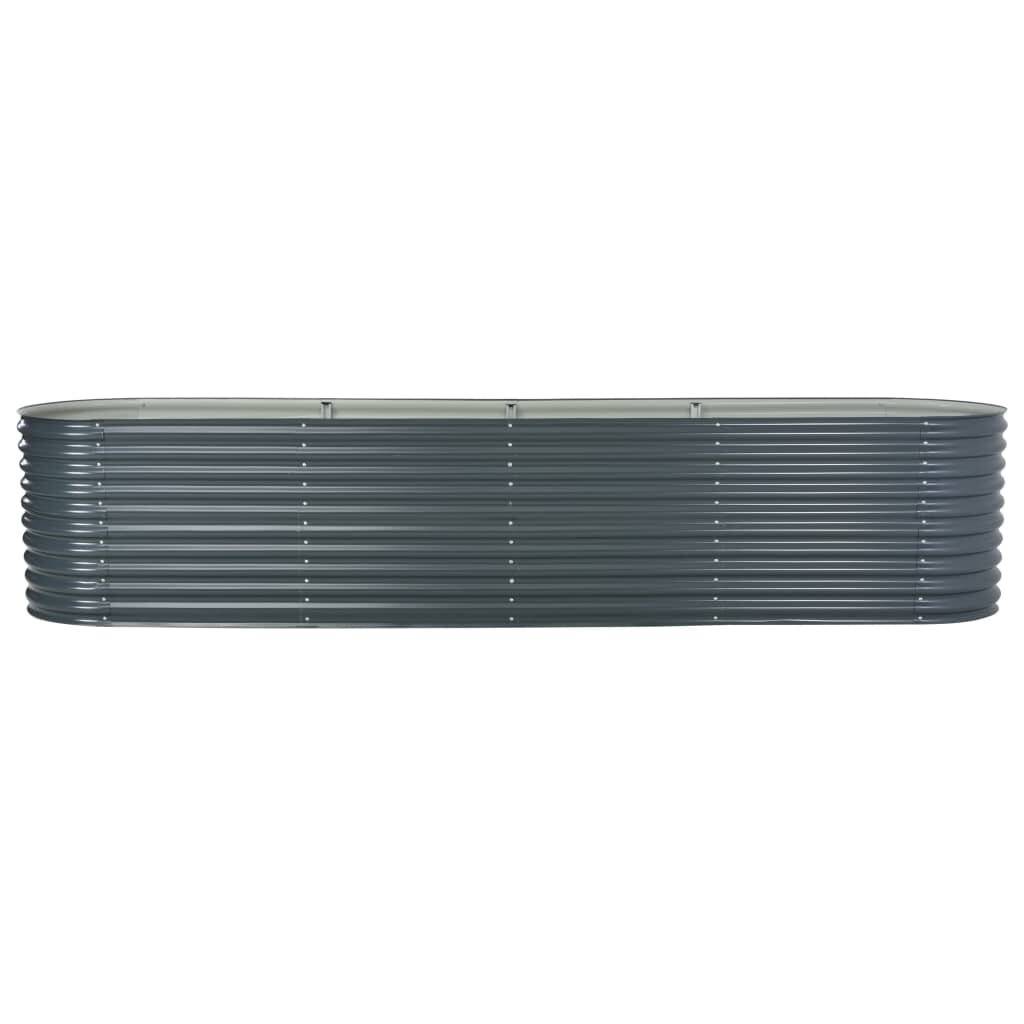 Pflanzkübel Grau 400 x 80 x 81 cm Verzinkter Stahl