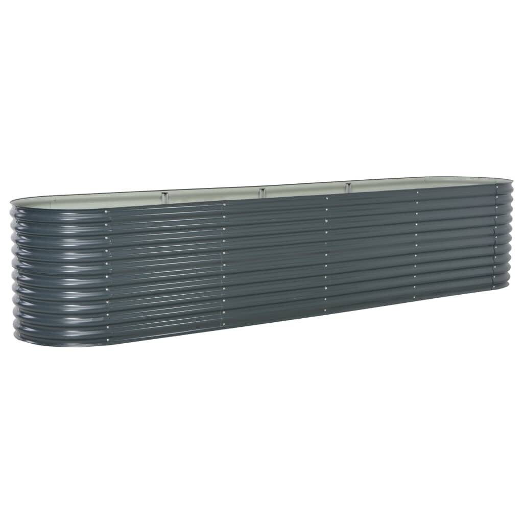 Pflanzkübel Grau 400 x 80 x 81 cm Verzinkter Stahl