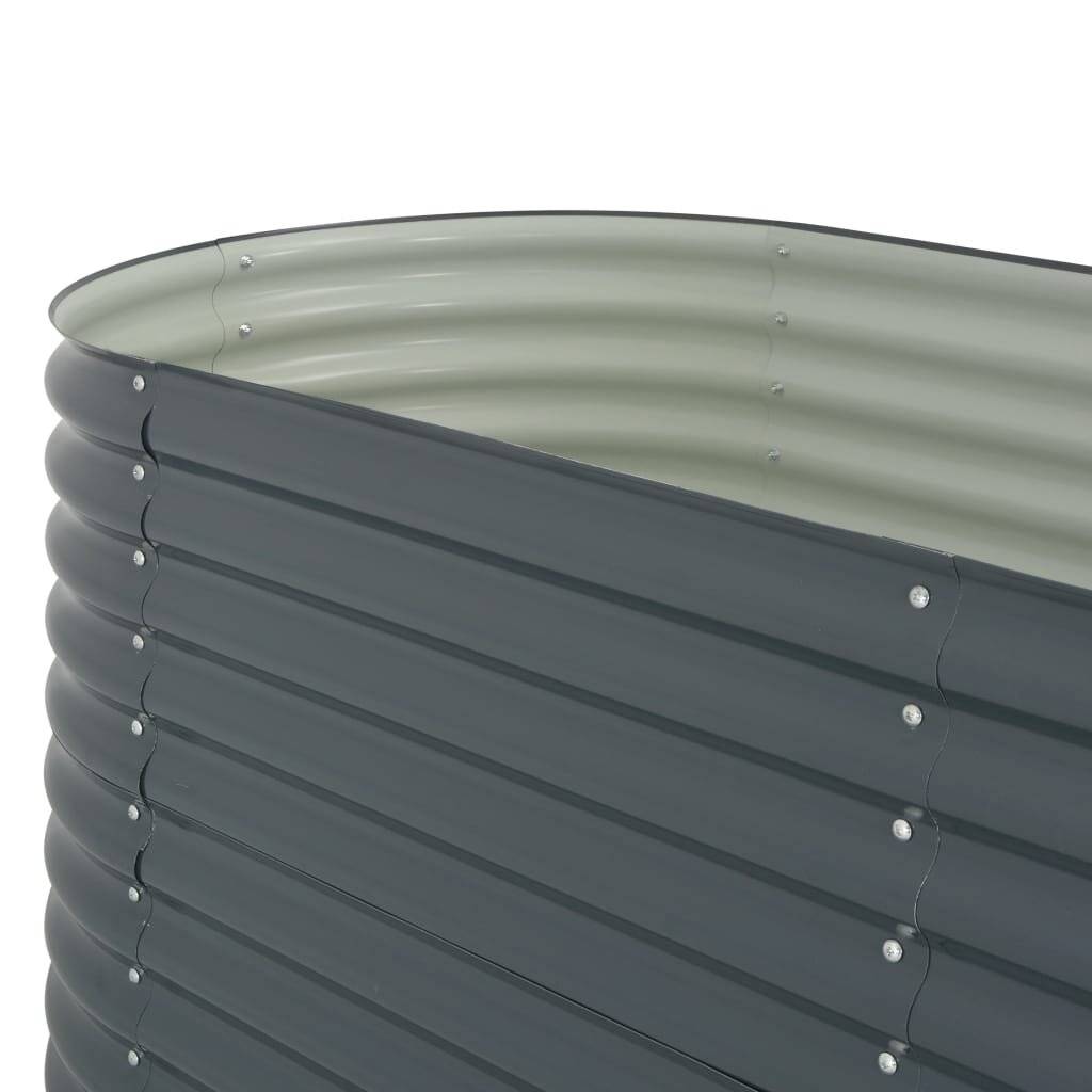 Pflanzkübel Grau 320 x 80 x 81 cm Verzinkter Stahl