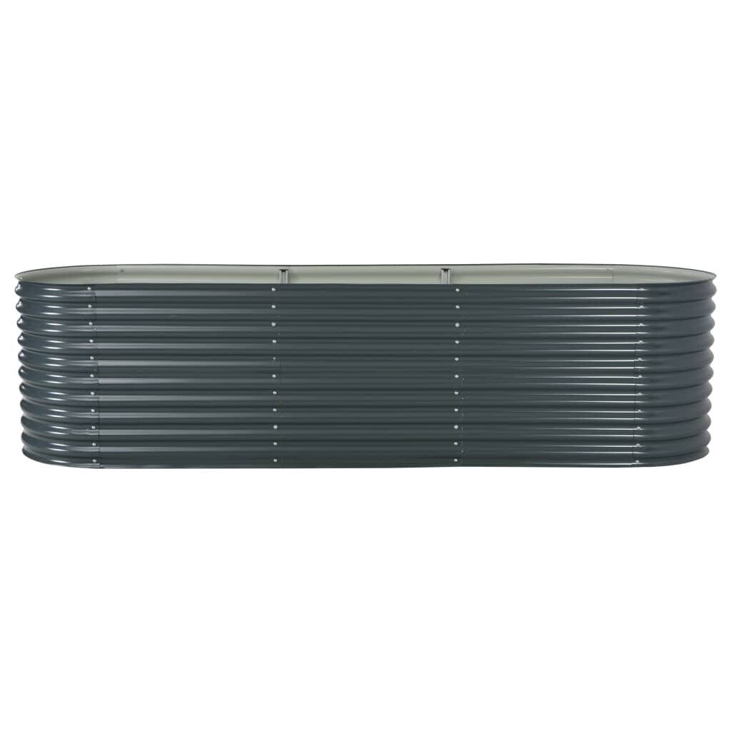 Pflanzkübel Grau 320 x 80 x 81 cm Verzinkter Stahl