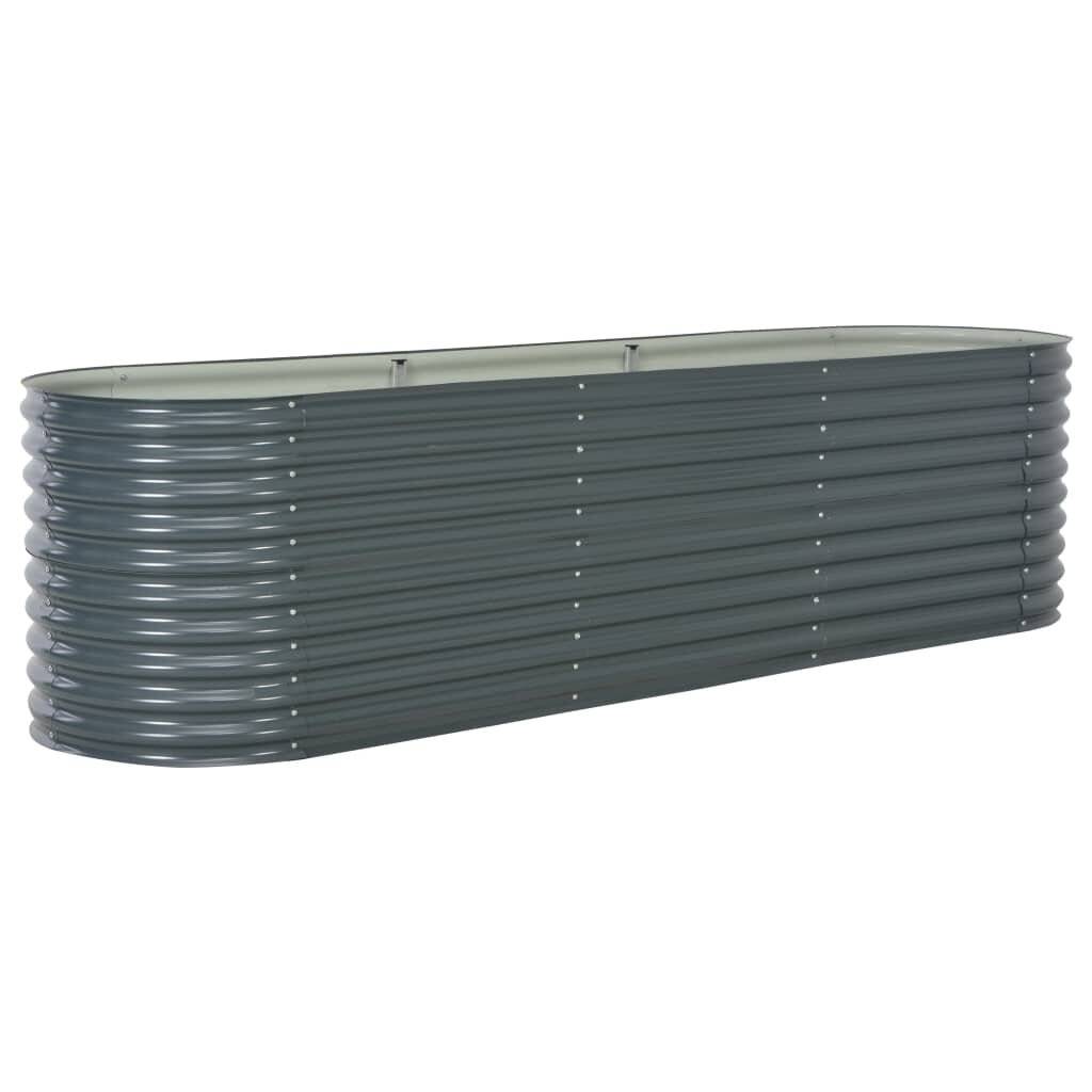 Pflanzkübel Grau 320 x 80 x 81 cm Verzinkter Stahl