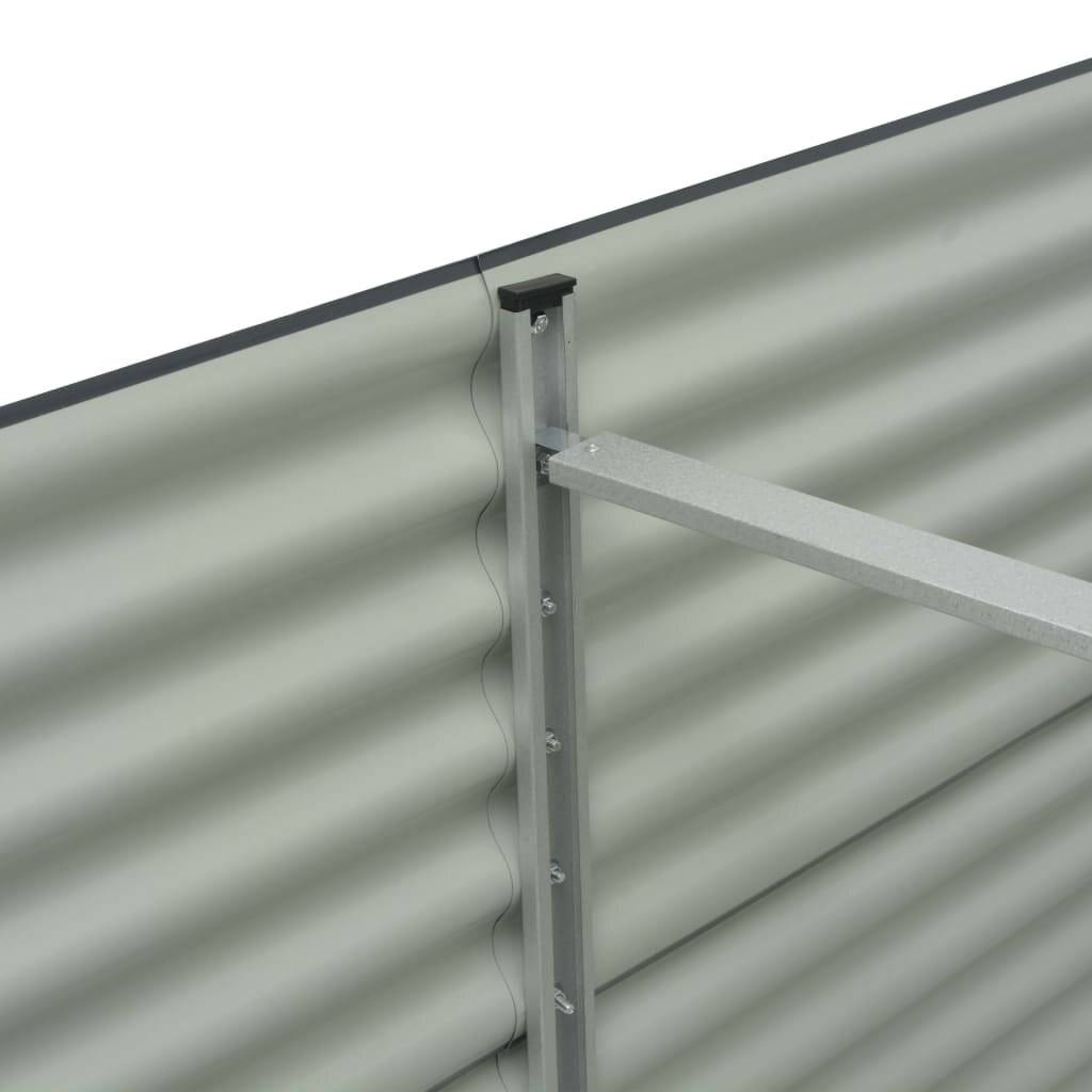 Pflanzkübel Grau 240 x 80 x 81 cm Verzinkter Stahl