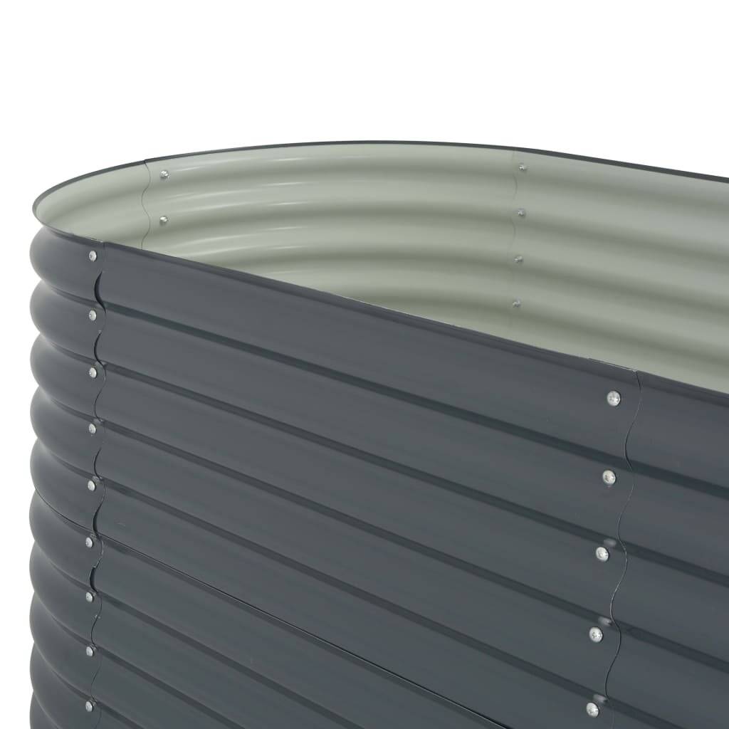 Pflanzkübel Grau 240 x 80 x 81 cm Verzinkter Stahl