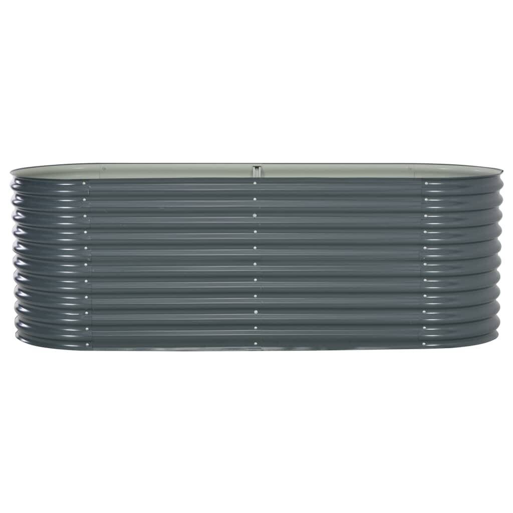 Pflanzkübel Grau 240 x 80 x 81 cm Verzinkter Stahl