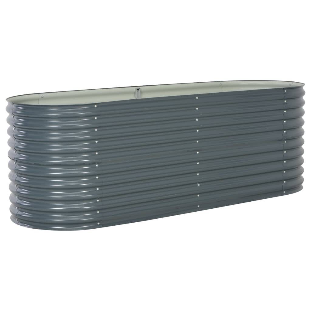 Pflanzkübel Grau 240 x 80 x 81 cm Verzinkter Stahl