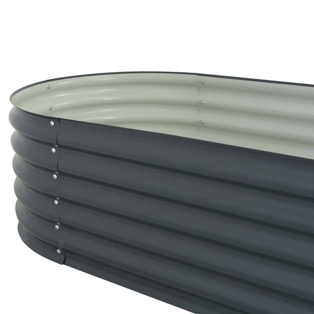 Pflanzkübel Grau 400 x 80 x 44 cm Verzinkter Stahl