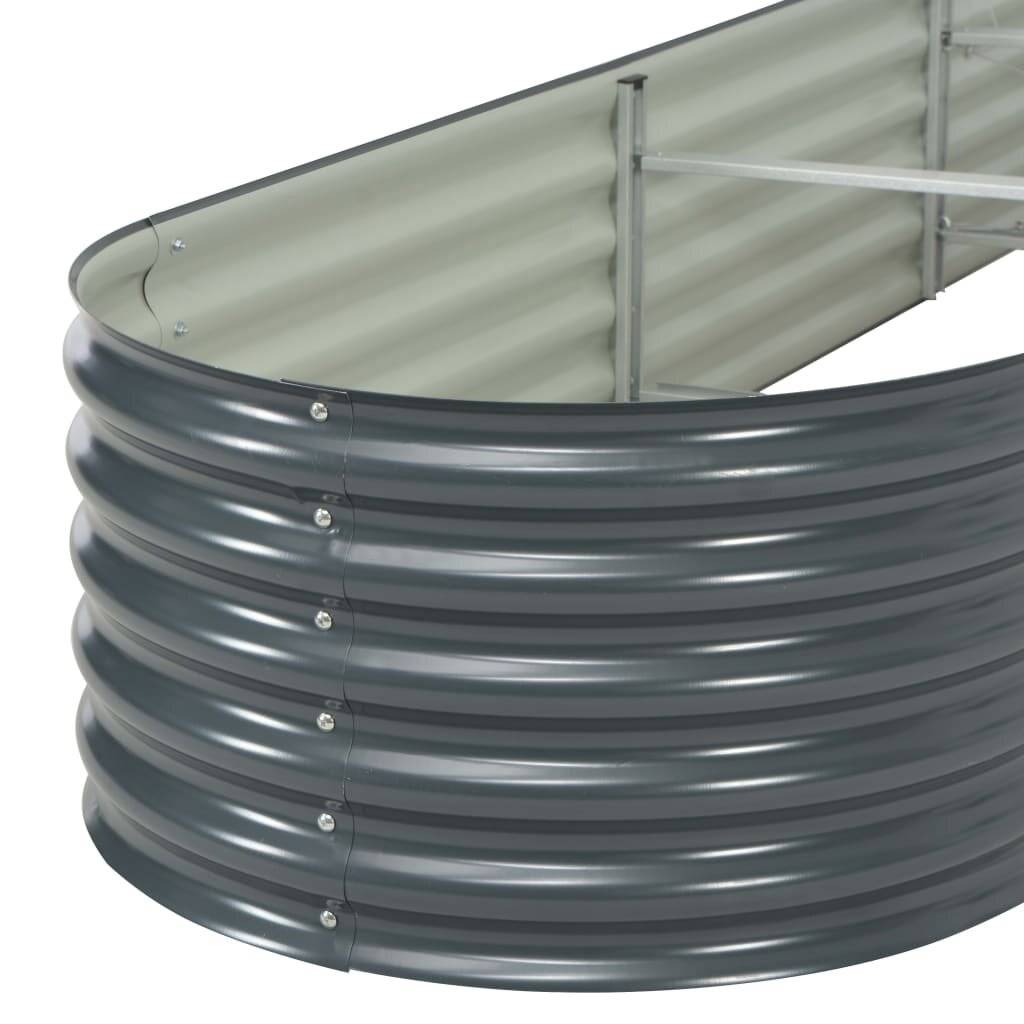 Pflanzkübel Grau 400 x 80 x 44 cm Verzinkter Stahl