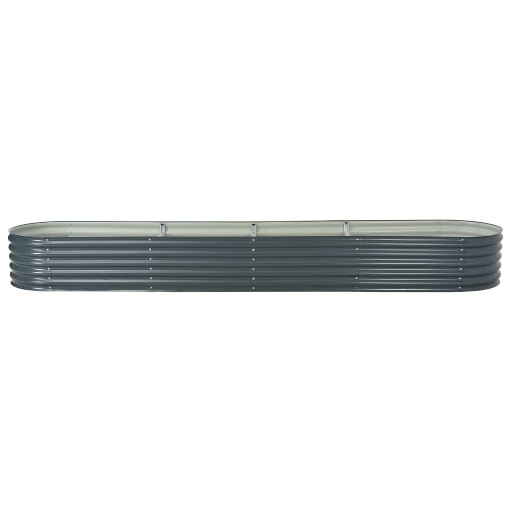 Pflanzkübel Grau 400 x 80 x 44 cm Verzinkter Stahl