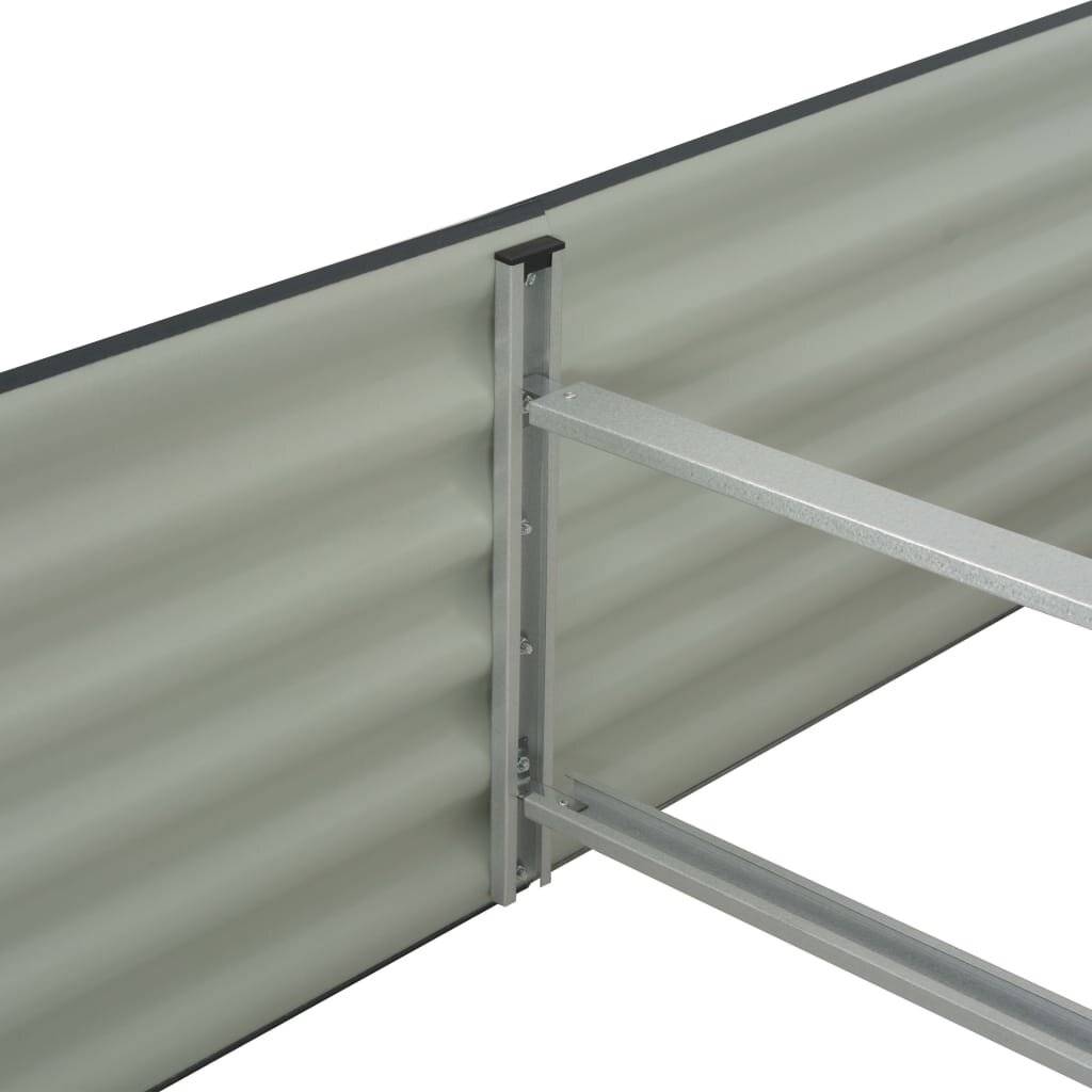Pflanzkübel Grau 400 x 80 x 44 cm Verzinkter Stahl