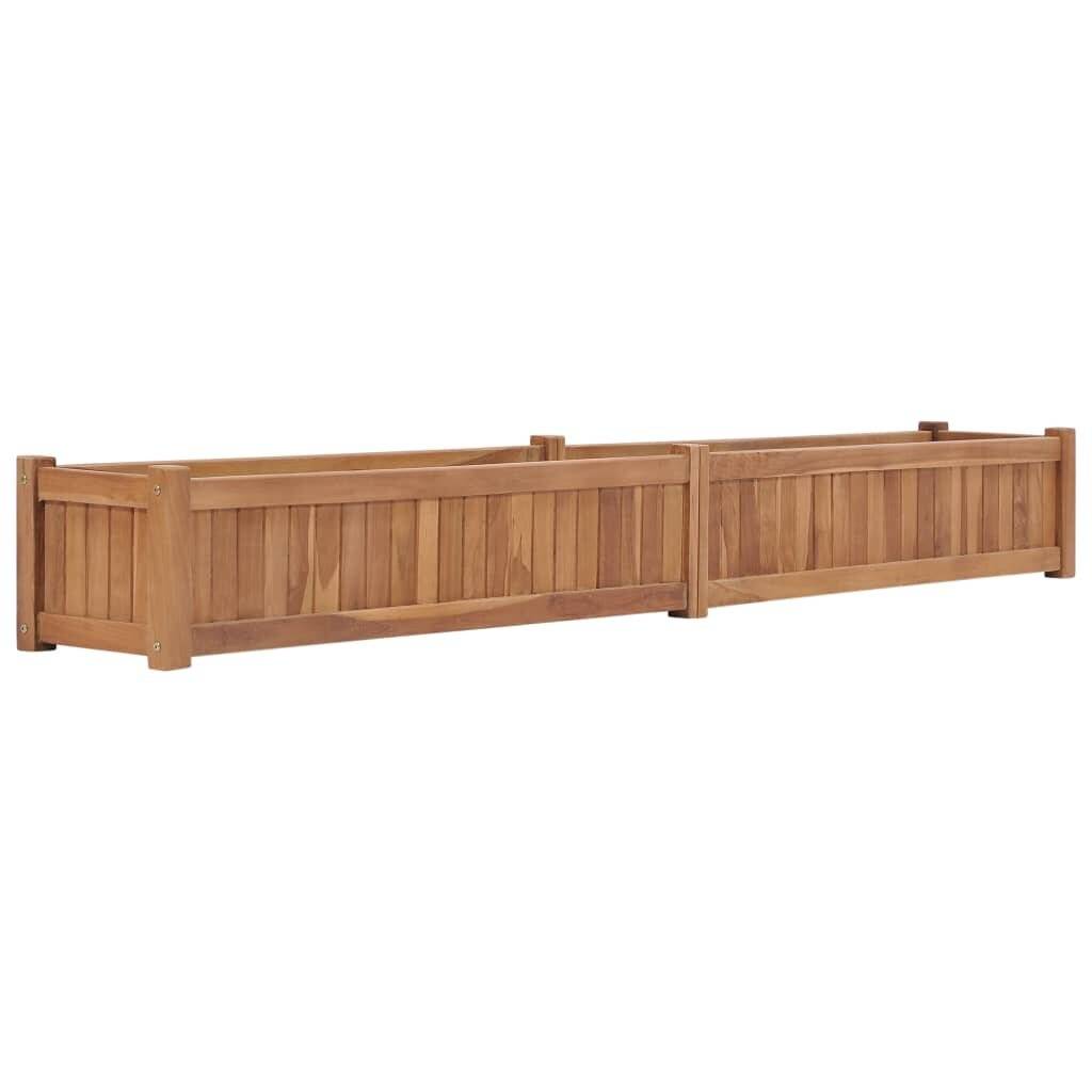 Hochbeet 200×30×25 cm Massivholz Teak
