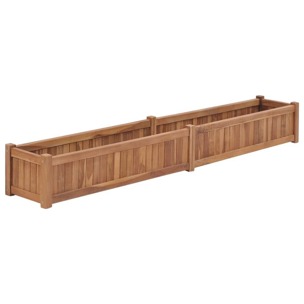 Hochbeet 200×30×25 cm Massivholz Teak