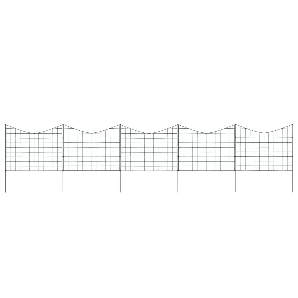 Teichzaun-Set Unterbogen 77,5 x 64 cm Grün