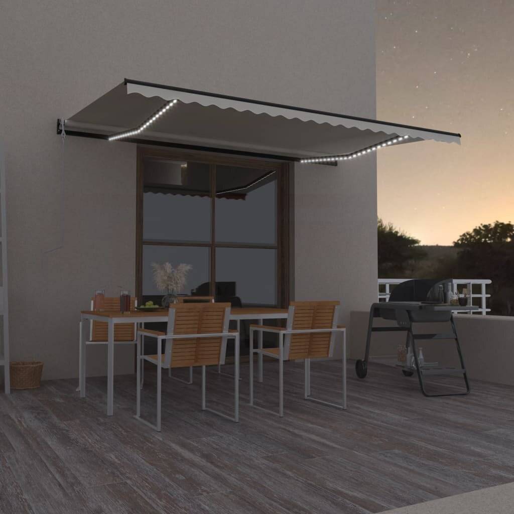 Automatische Markise mit LED & Windsensor 500x350 cm Creme