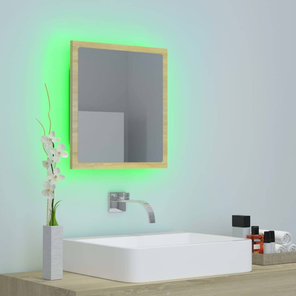 LED-Badspiegel Sonoma-Eiche 40x8,5x37 cm Spanplatte