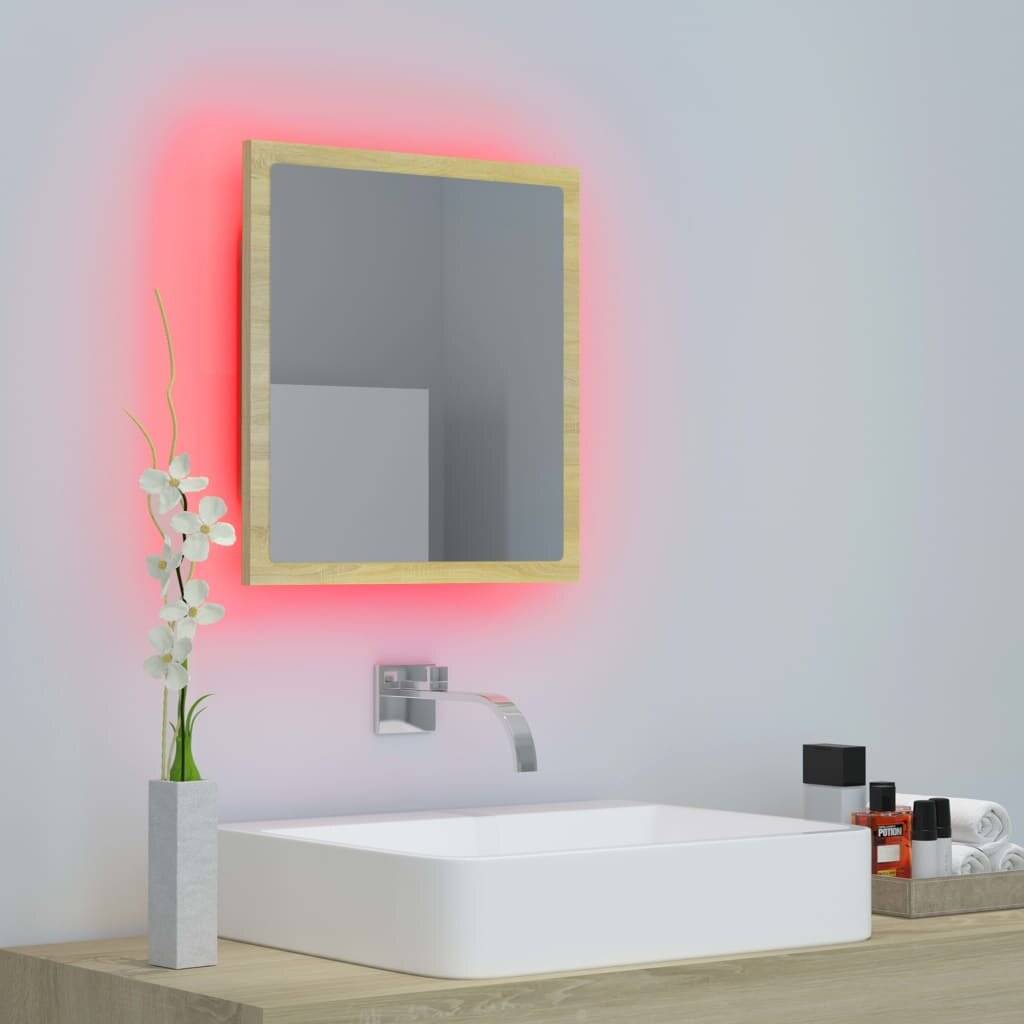 LED-Badspiegel Sonoma-Eiche 40x8,5x37 cm Spanplatte