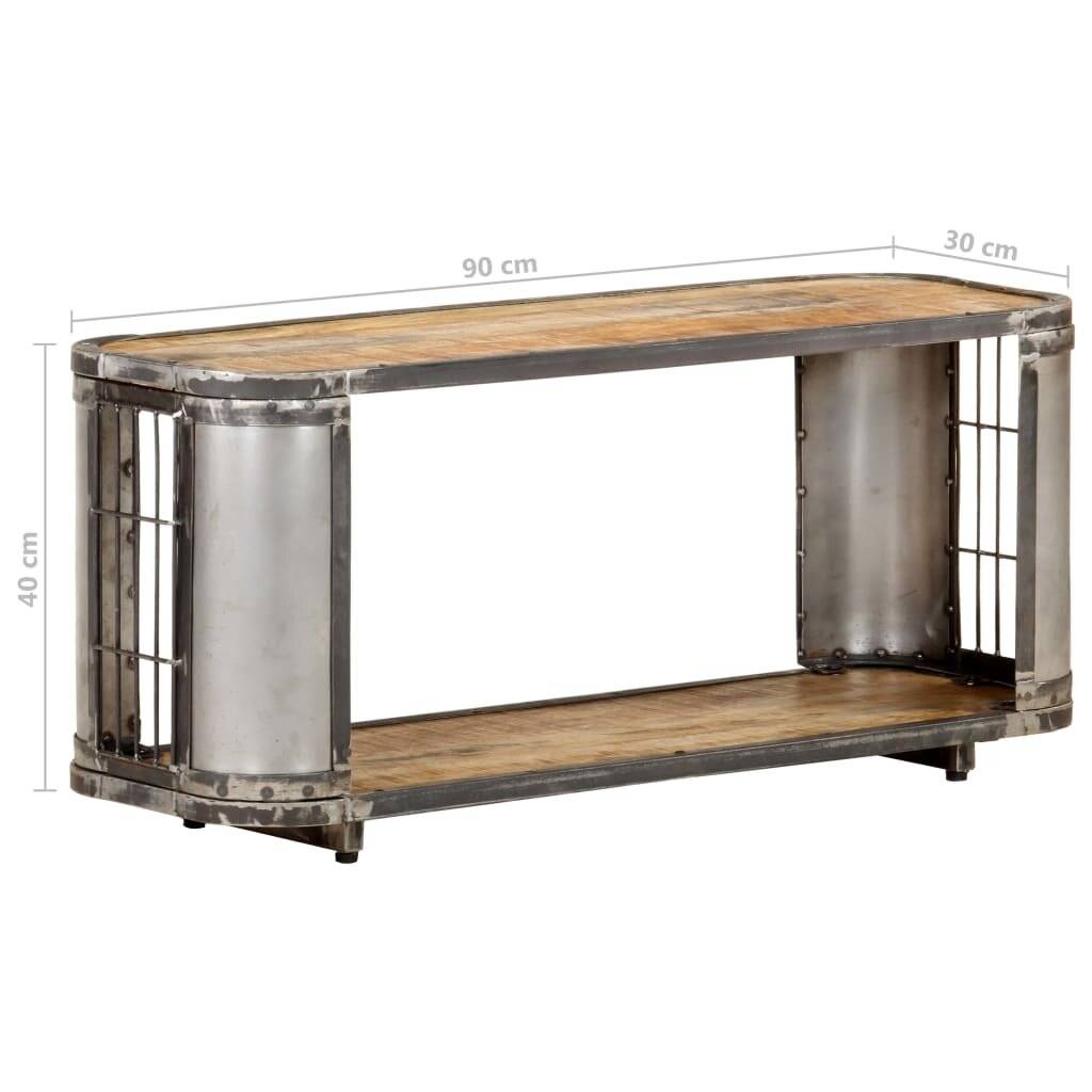 vidaXL TV-Schrank 90x30x40 cm Massivholz Mango