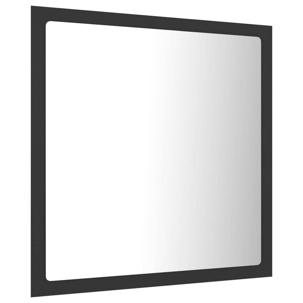 LED-Badspiegel Grau 40x8,5x37 cm Spanplatte