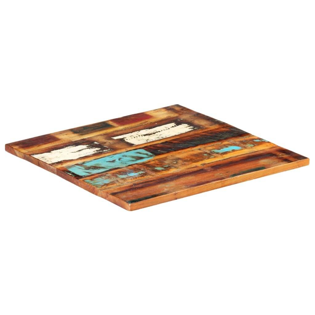 vidaXL Tischplatte Quadratisch 70x70 cm 25-27 mm Altholz Massiv