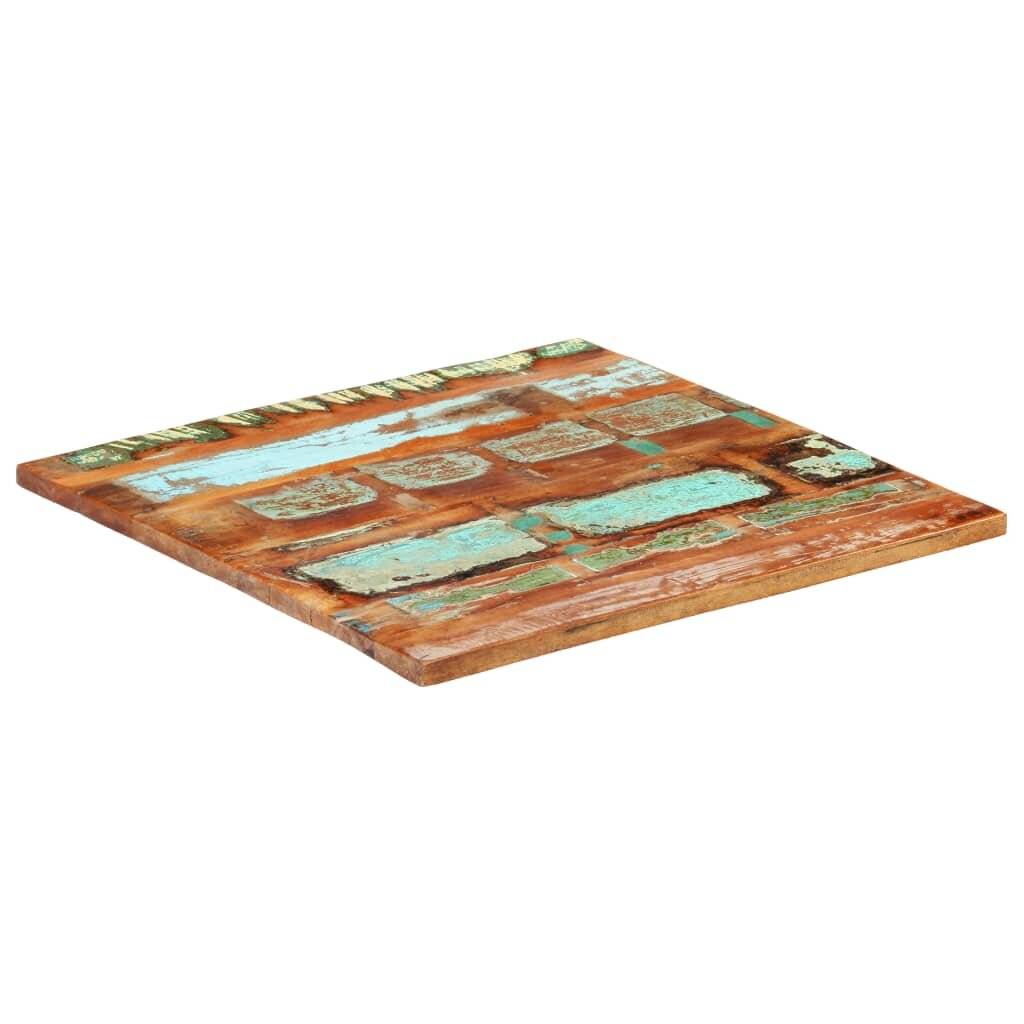vidaXL Tischplatte Quadratisch 70x70 cm 25-27 mm Altholz Massiv