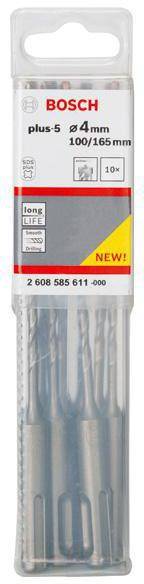 Hammerbohrer SDS plus-5 2608585611 Typ Pack Ø 4,0 mm Länge 165 mm Spirallänge 100 mm