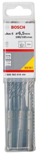 Hammerbohrer SDS plus-5 2608585619 Typ Pack Ø 6,5 mm Länge 165 mm Spirallänge 100 mm