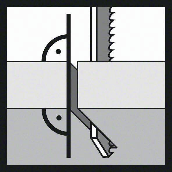 Stichsägeblatt T 144 DP Gesamt-L.100mm Zahnt.4mm HCS 100 St./Karte BOSCH