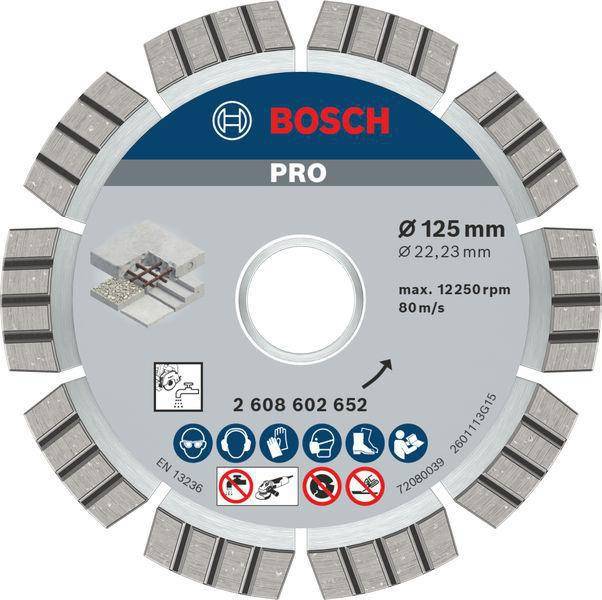 Bosch Accessories 2608602652 Bosch Power Tools Diamanttrennscheibe Durchmesser 125 mm 1 St.