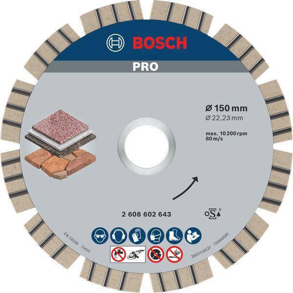 Bosch Accessories 2608602643 Bosch Power Tools Diamanttrennscheibe Durchmesser 150 mm 1 St.